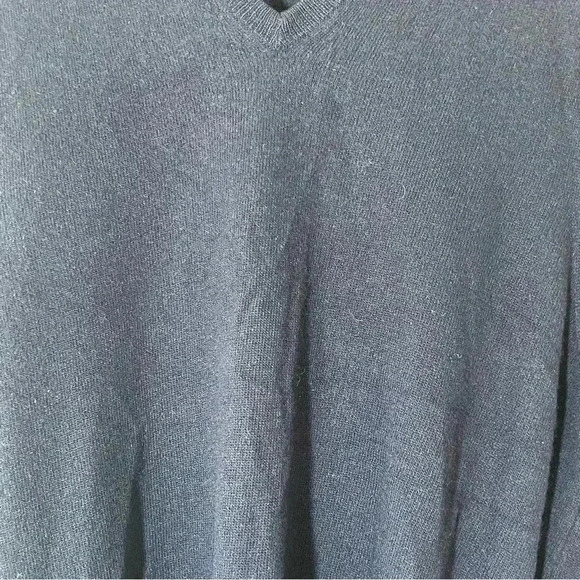 Vintage 100% Cashmere NU knit Imported Men’s Blue Sleeveless Vest Size Large EUC - Picture 2 of 4